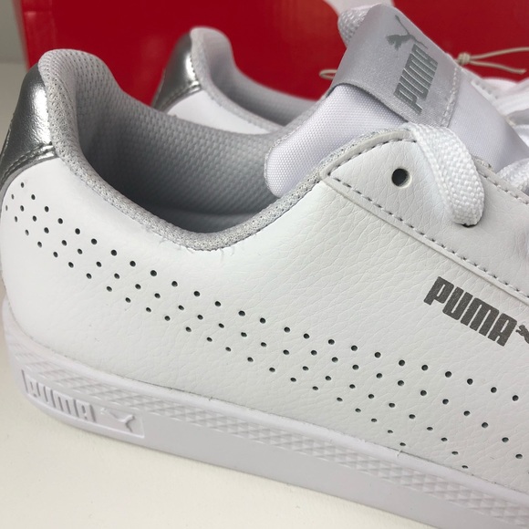 PUMA Smash Leather Performance Metallic Shoes NIB - Picture 3 of 7